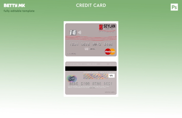 Шаблон за мастер картички во модерен стил на Шри Ланка Seylan Bank Plc